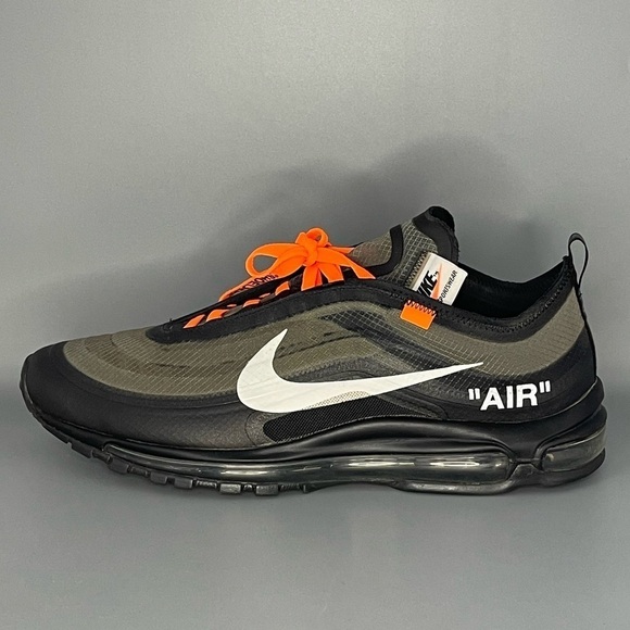 Off-White x Nike Air Max 97 Black / Orange - Zip Tie Size 13 AJ4585-001 OG Box - Picture 9 of 15